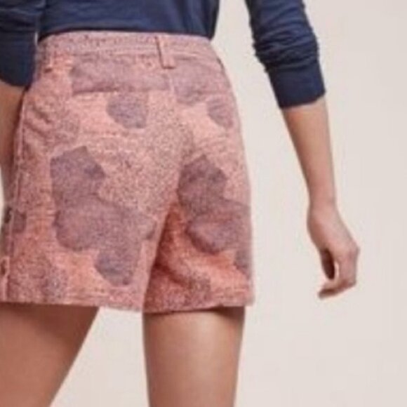Anthropologie High Rise Island Hopper Pink Shorts Size 0 Geometric Print Boho - Picture 4 of 12